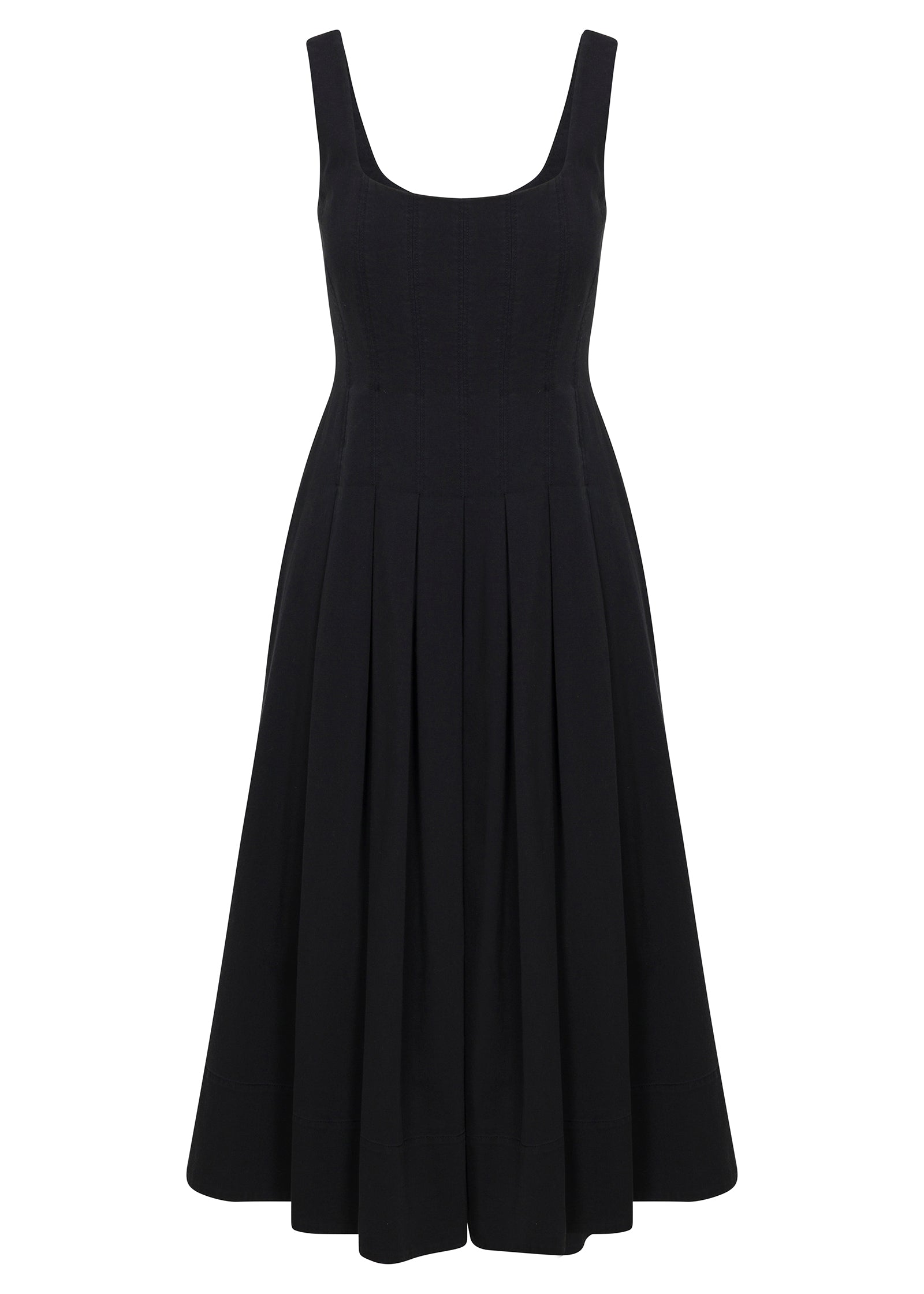 Edith Garment Dyed Dress in Black by Rebecca Taylor