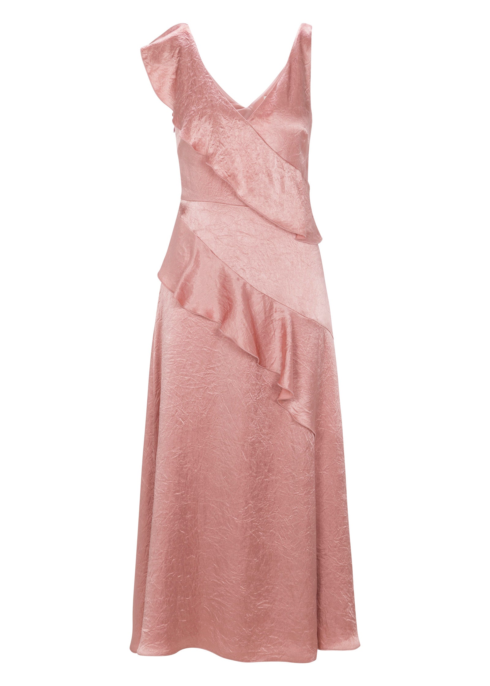 Hollis Satin Dress in Rouge by Rebecca Taylor