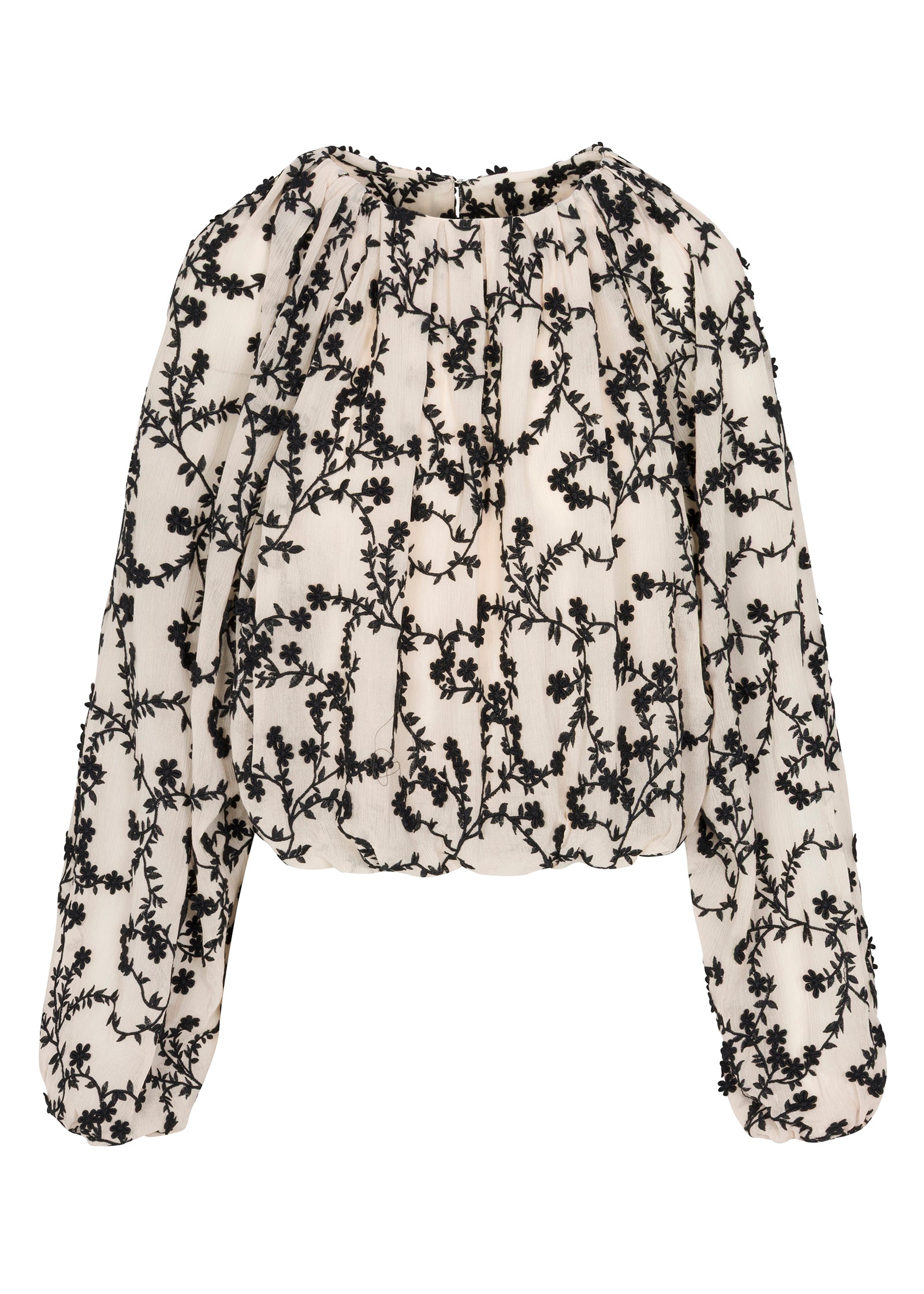 Marisol Bubble Top in Antique White/Black by Rebecca Taylor