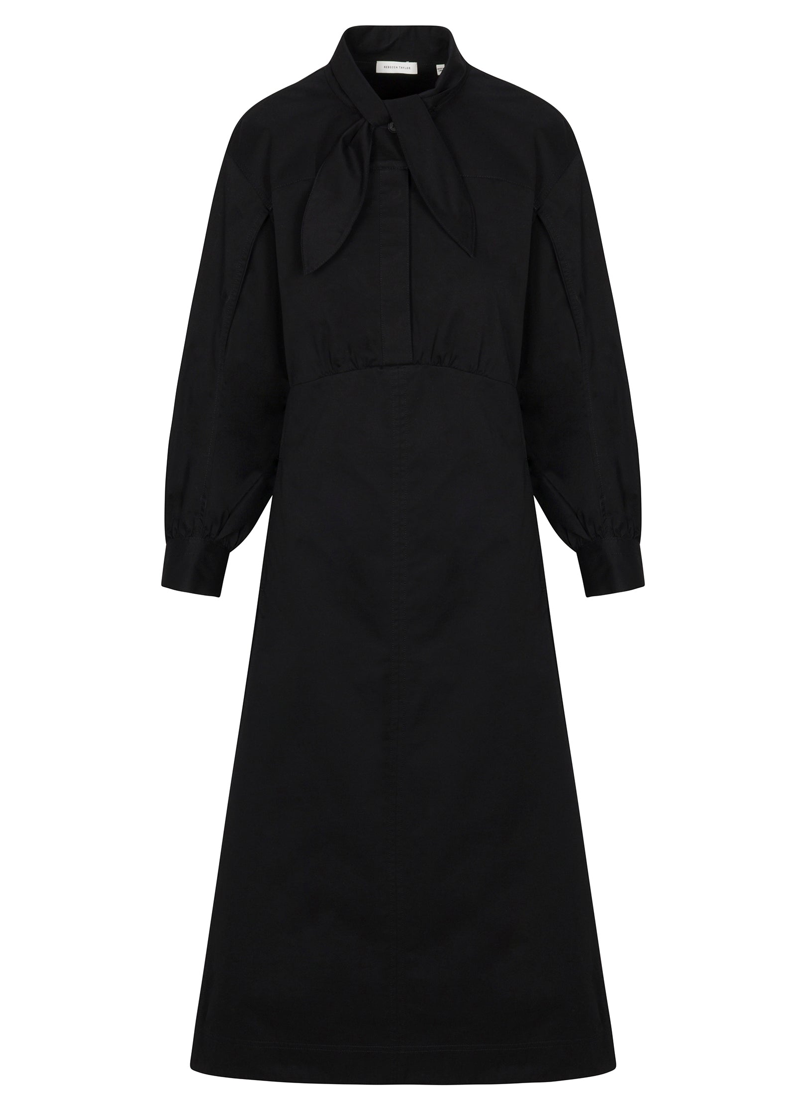 Elspeth Twill Dress in Black by Rebecca Taylor