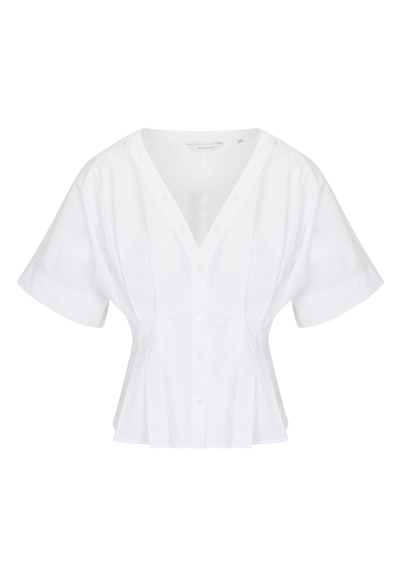 Priya Poplin Top in Milk by Rebecca Taylor
