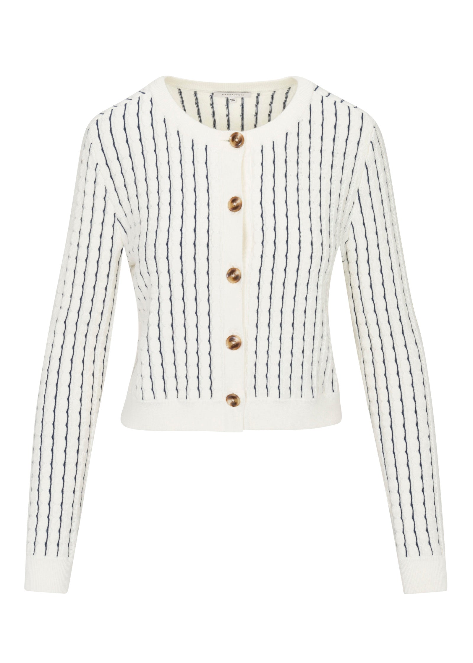 Dorothy Knit Cardigan in Ivory by Rebecca Taylor