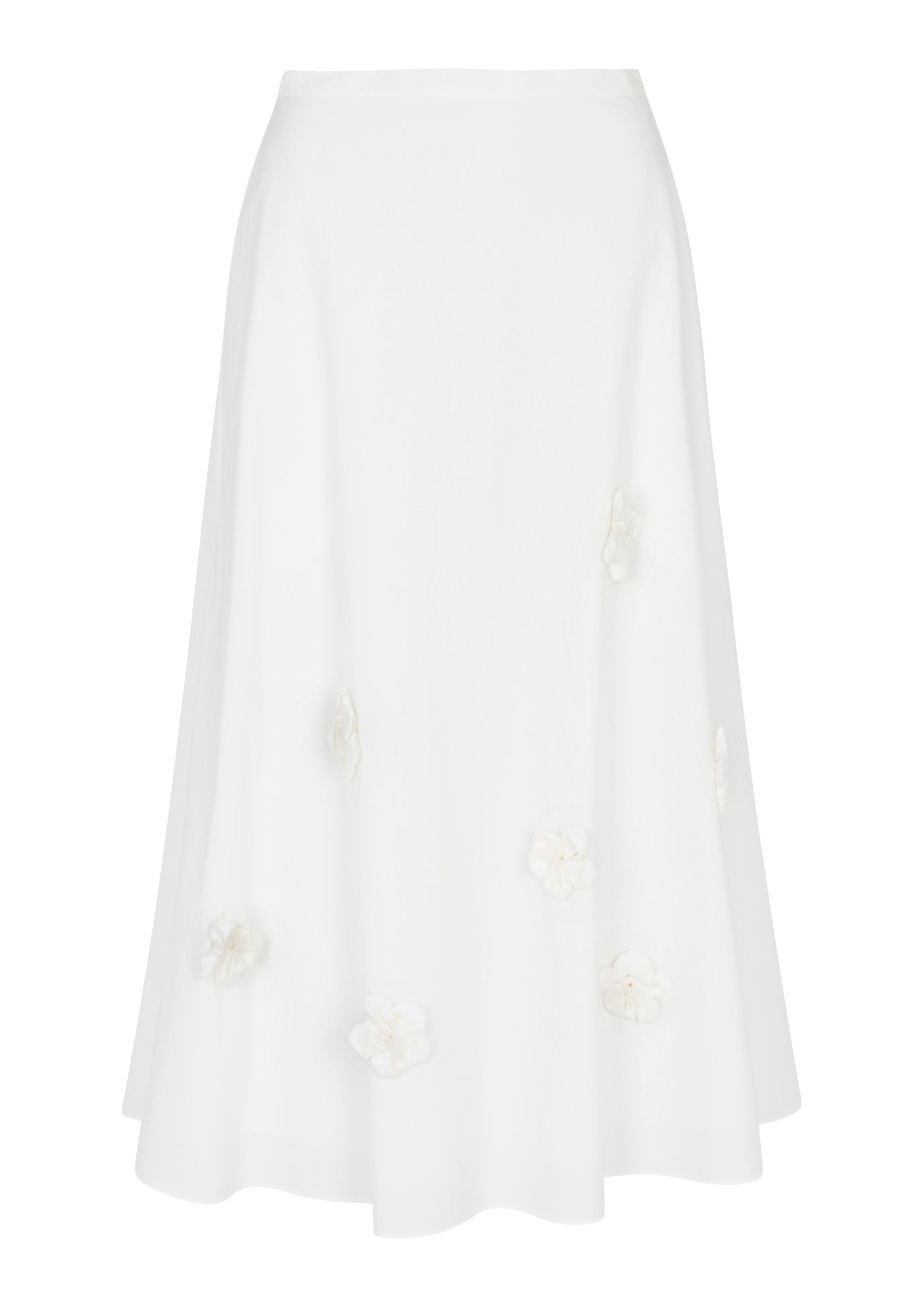 Priya Poplin Skirt in Milk by Rebecca Taylor