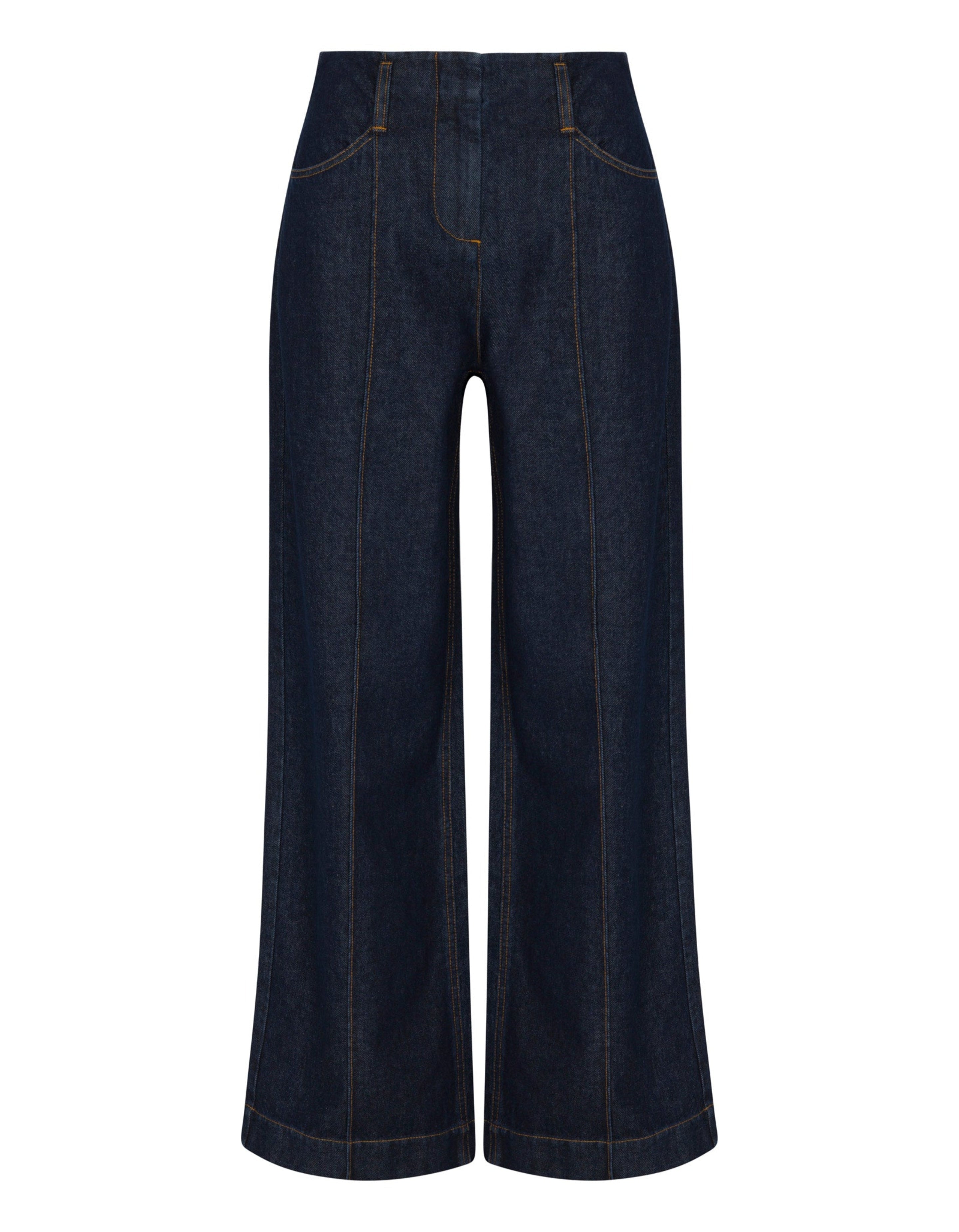 Gabrielle Denim Pant in Deep Sea Wash by Rebecca Taylor