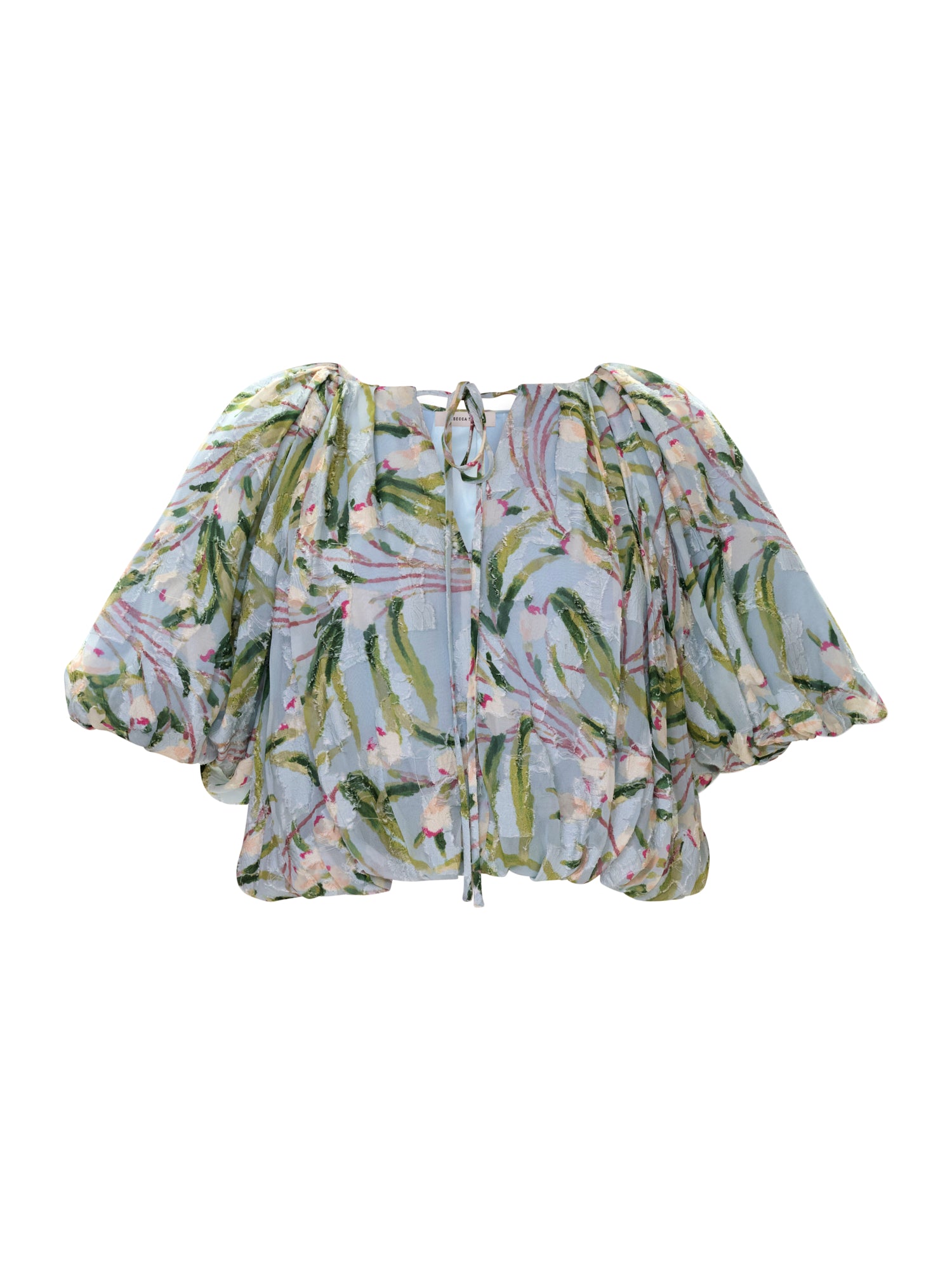 Isla Bubble Crop Top in Seafoam Multi by Rebecca Taylor