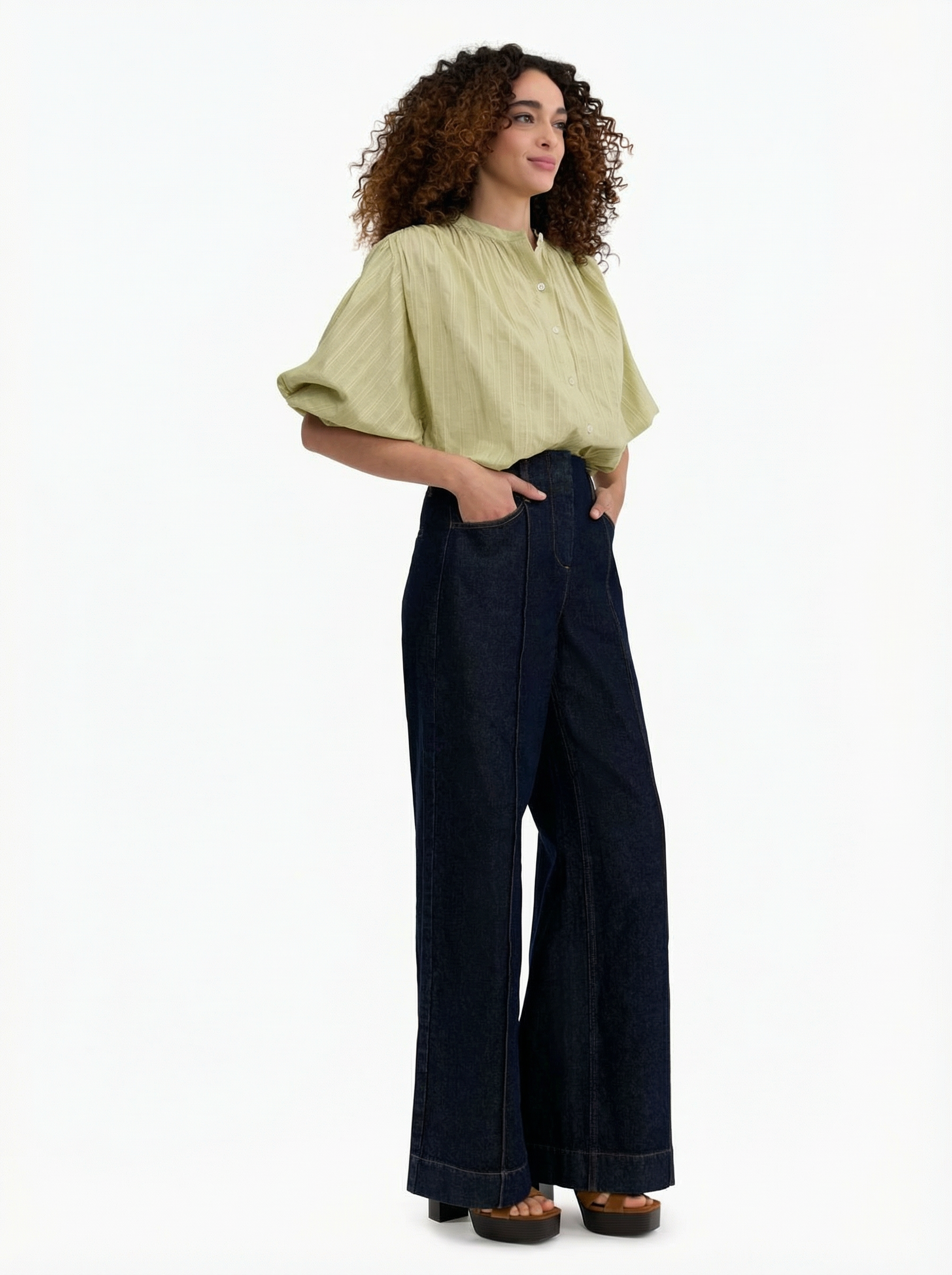 Marianne Blouse in Pale Sage by Rebecca Taylor