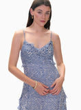Olivia Print Mix Slip Dress