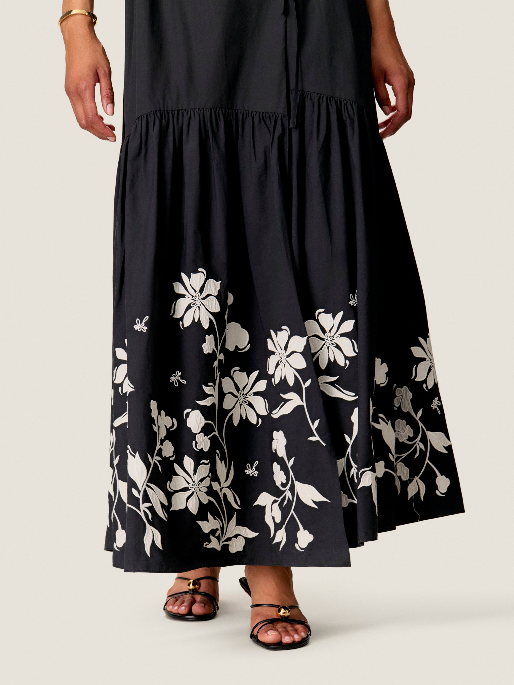 Quinn Applique Dress in Noir by Rebecca Taylor