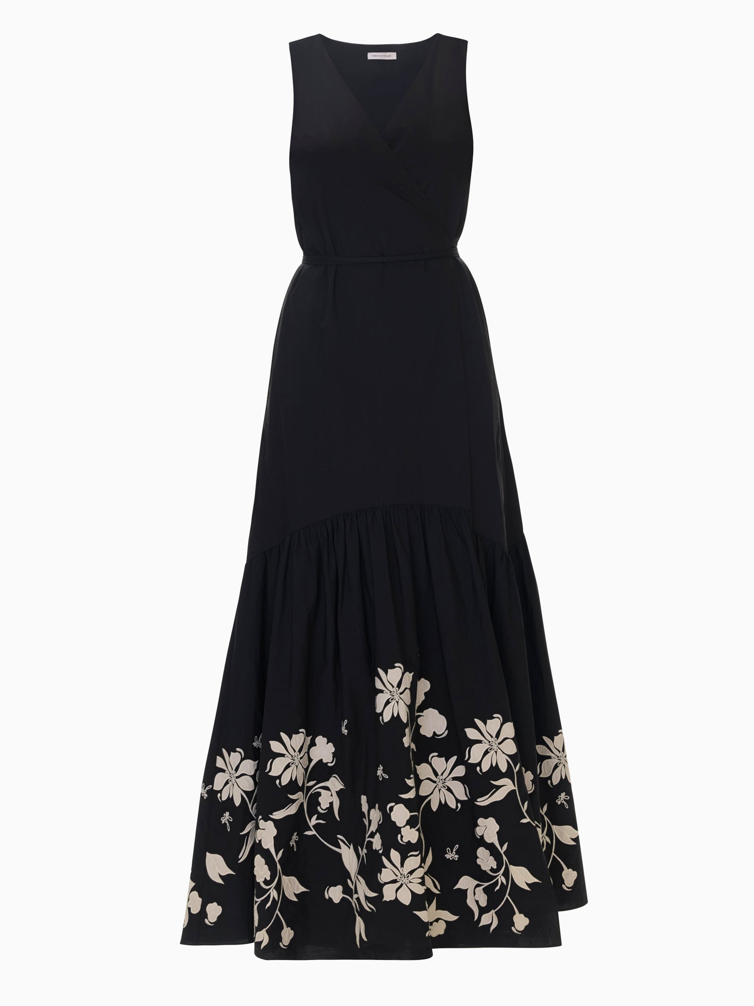 Quinn Applique Dress in Noir by Rebecca Taylor