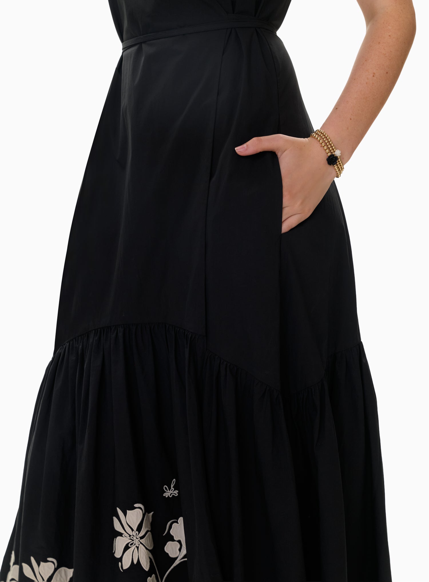Quinn Applique Dress in Noir by Rebecca Taylor
