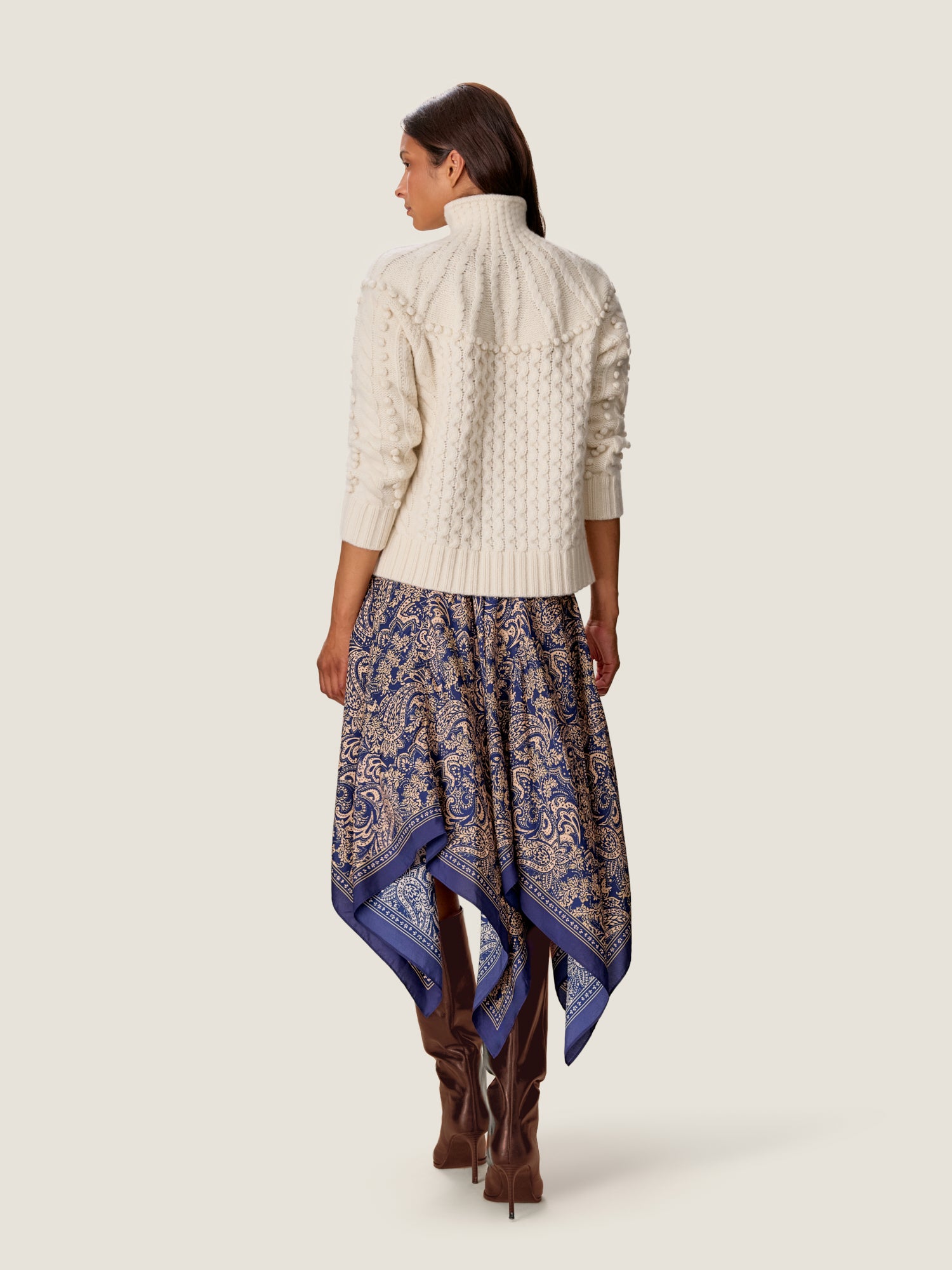 Tatum Scarf Skirt in Maritime Multi by Rebecca Taylor