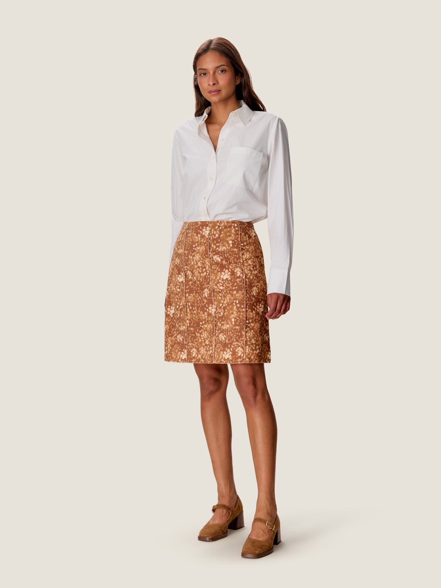 Isha Velvet Skirt in Cedar Multi by Rebecca Taylor