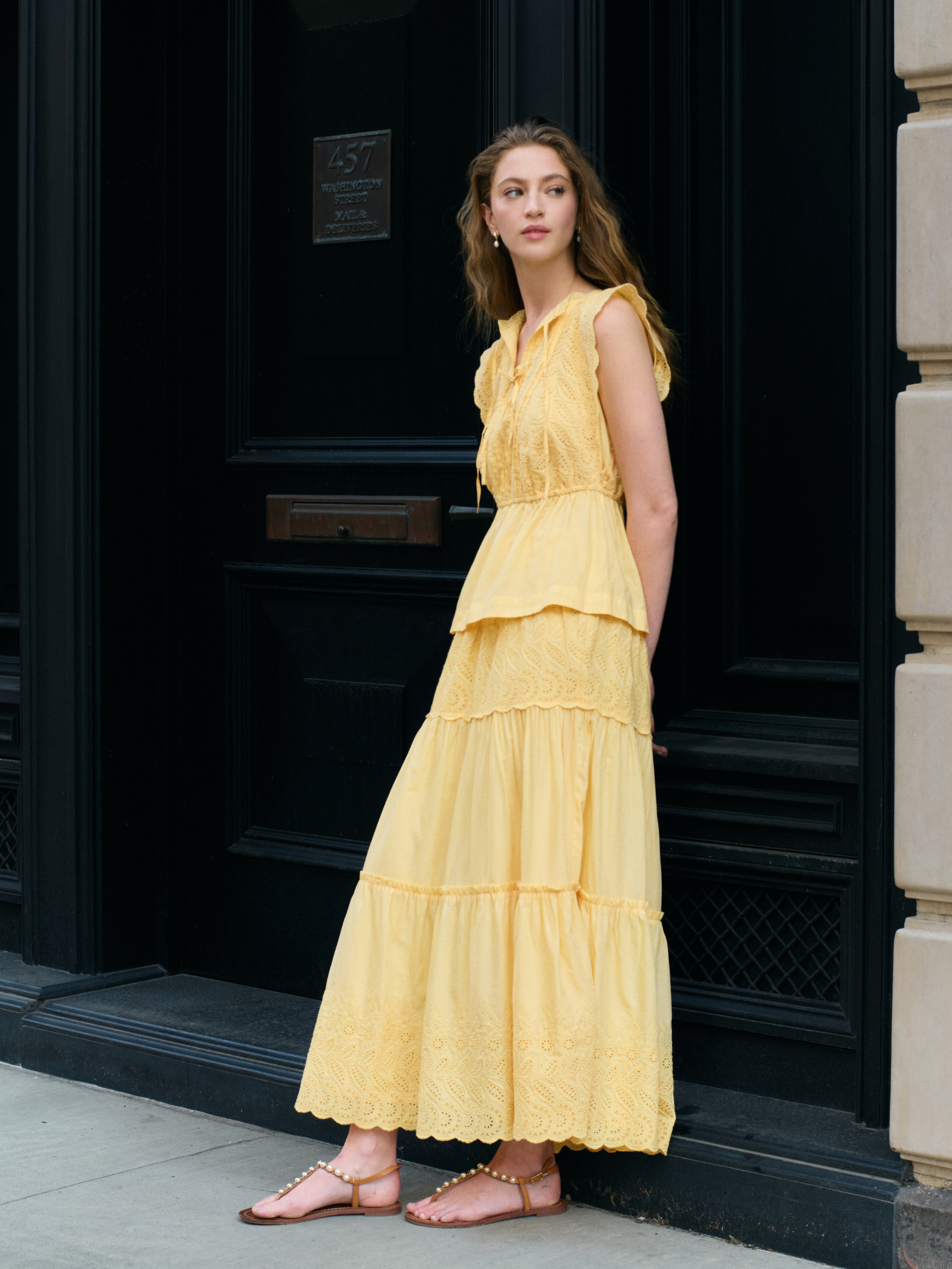 Sabine Top in Daisy Yellow by Rebecca Taylor