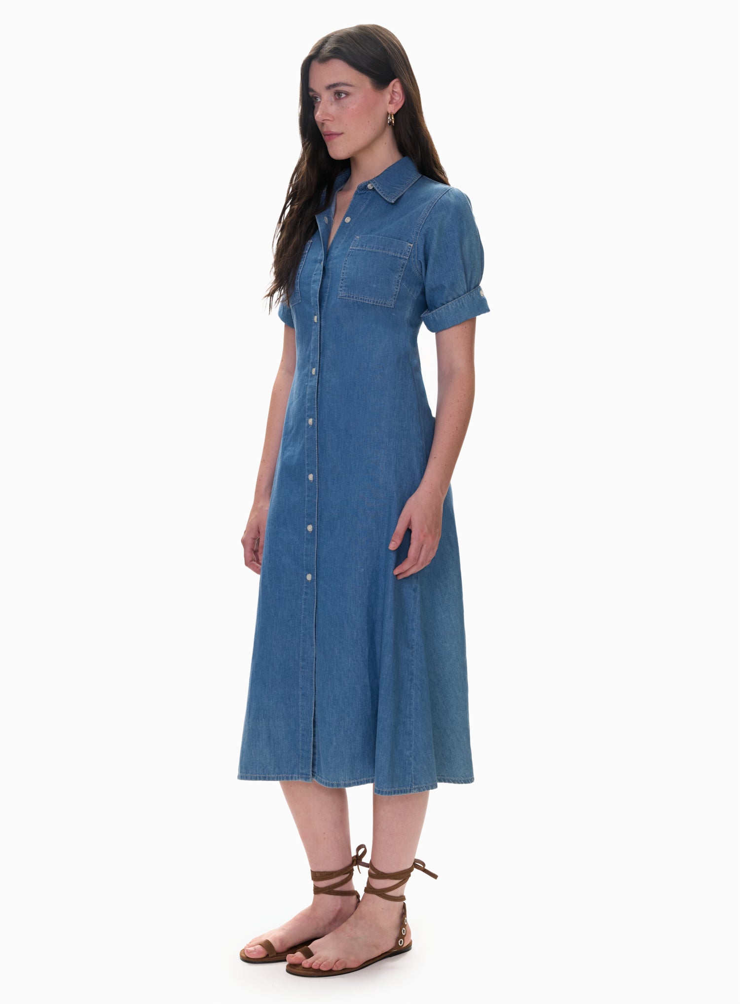 Victoria Chambray Shirt Dress in Greenwich Wash by Rebecca Taylor