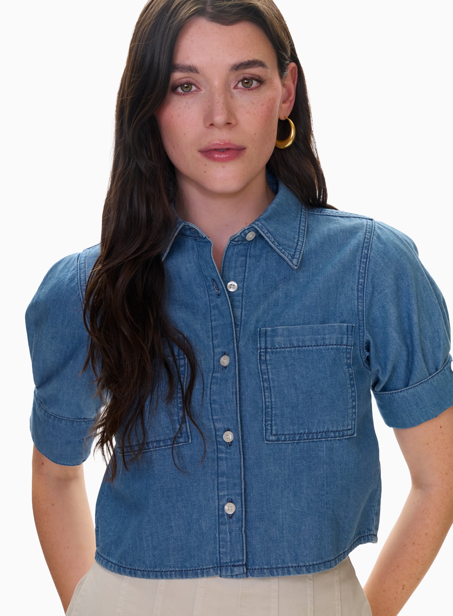 Victoria Chambray Shirt in Greenwich Wash by Rebecca Taylor