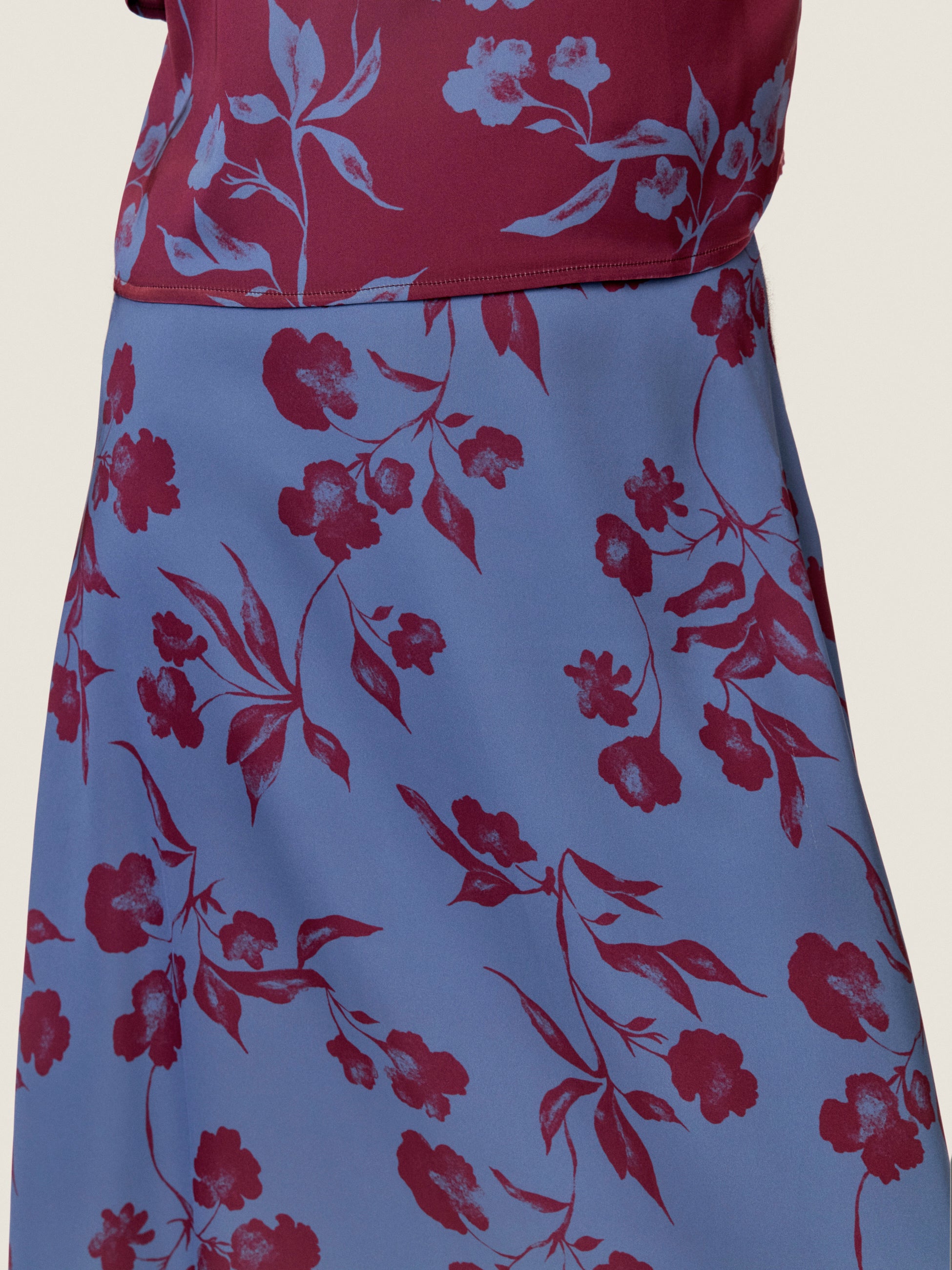 Vivian Circle Skirt in Cornflower/Plum Multi by Rebecca Taylor