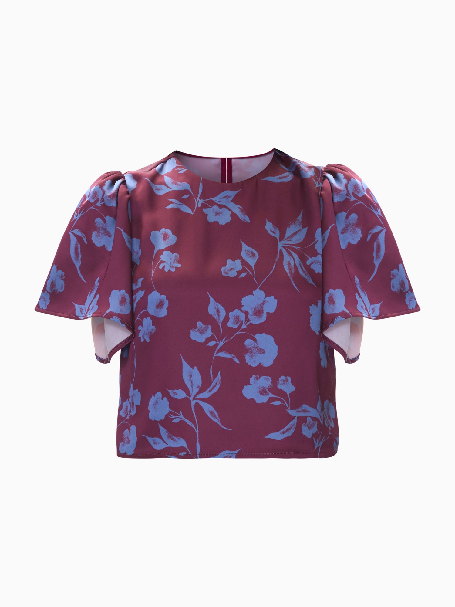 Vivian Tie Top in Plum/ Cornflower Multi by Rebecca Taylor