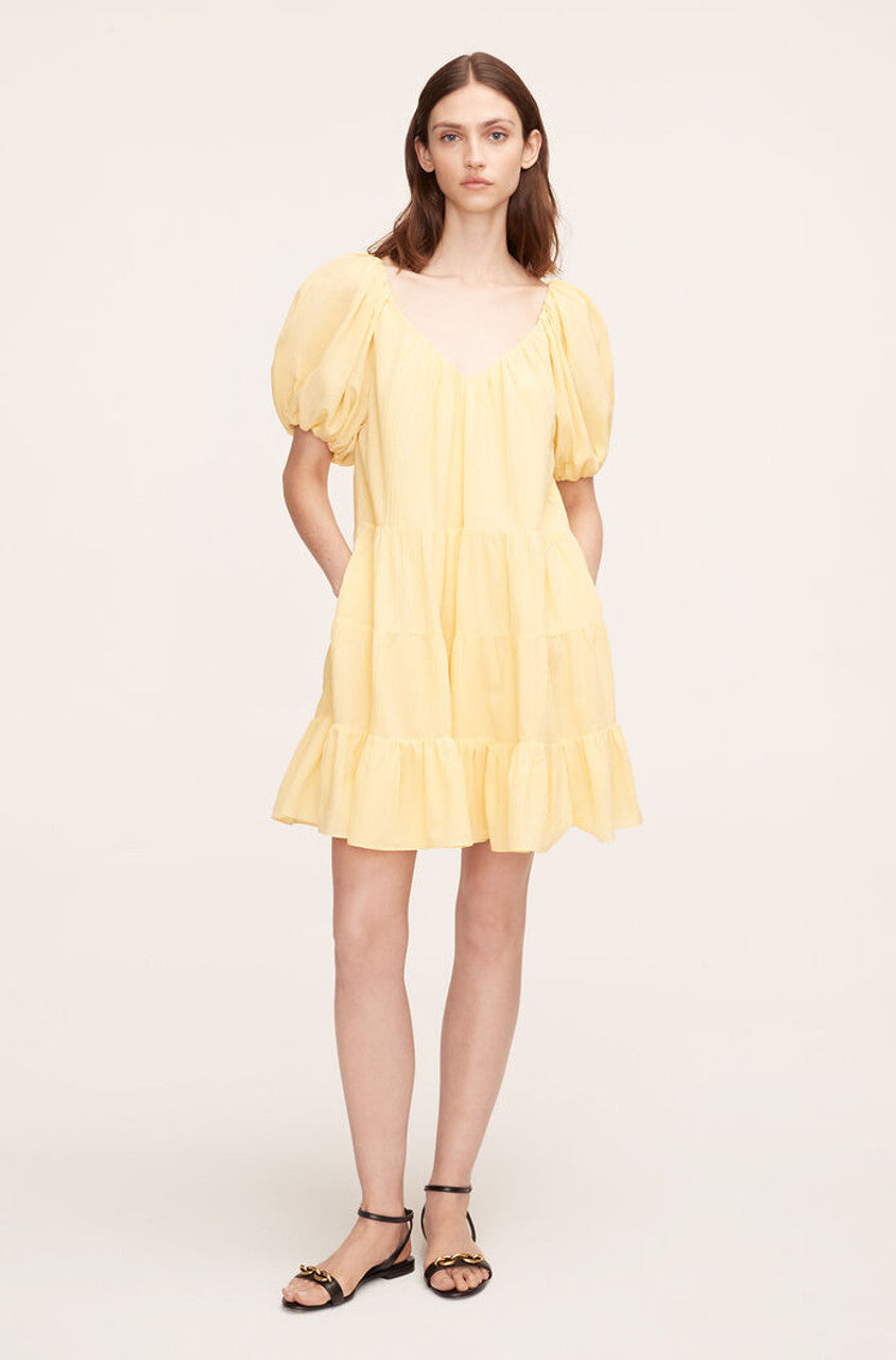 Textured Tiered Dress in Chamomile by Rebecca Taylor