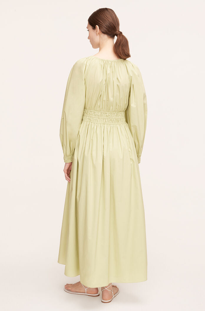 Poplin Smocked Waist Dress in Matcha by Rebecca Taylor
