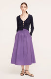 Poplin Smocked-Waist Skirt
