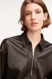 Vegan Leather Pullover