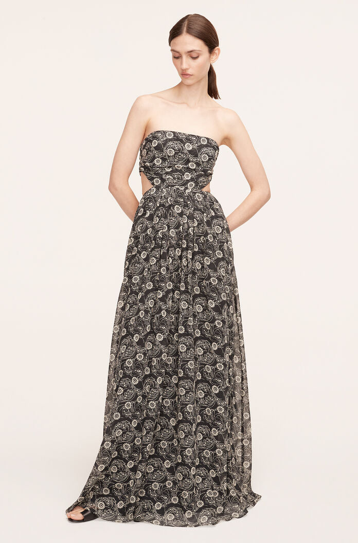 Monarch Fleur Whisper Front Dress in Monarch Fleur Black Combo by Rebecca Taylor