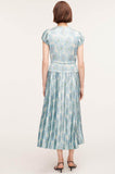 Astera Fleur Pleated Puffed Sleeve Dress
