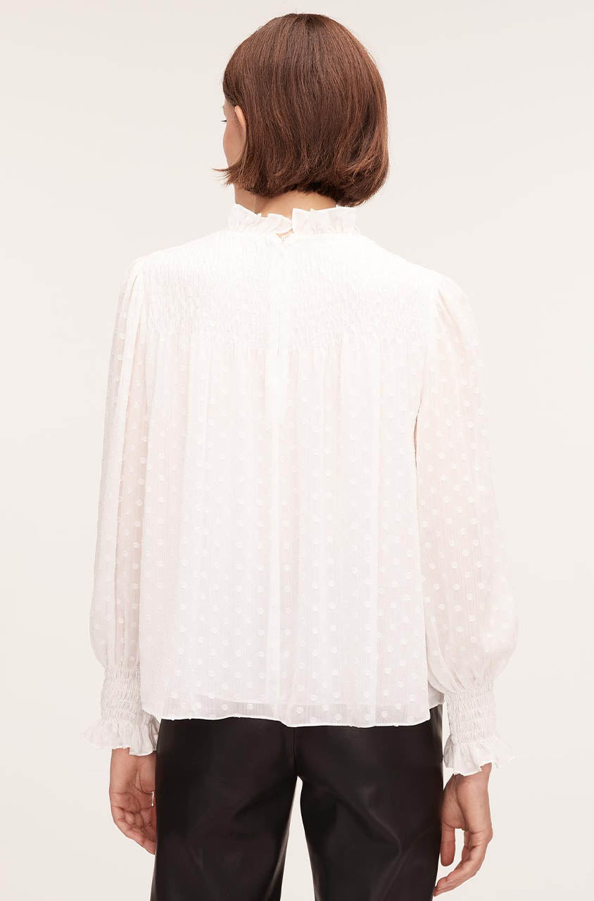  Clip Dot Blouse in Snow by Rebecca Taylor