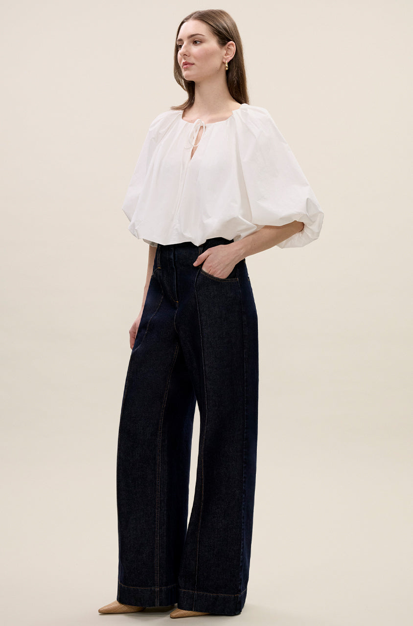  Gabrielle Denim Pant in Deep Sea Wash by Rebecca Taylor