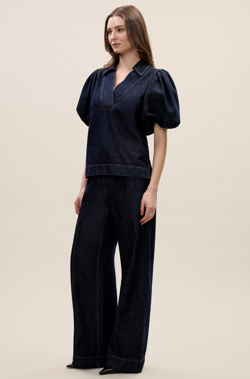 Gabrielle Denim Blouse