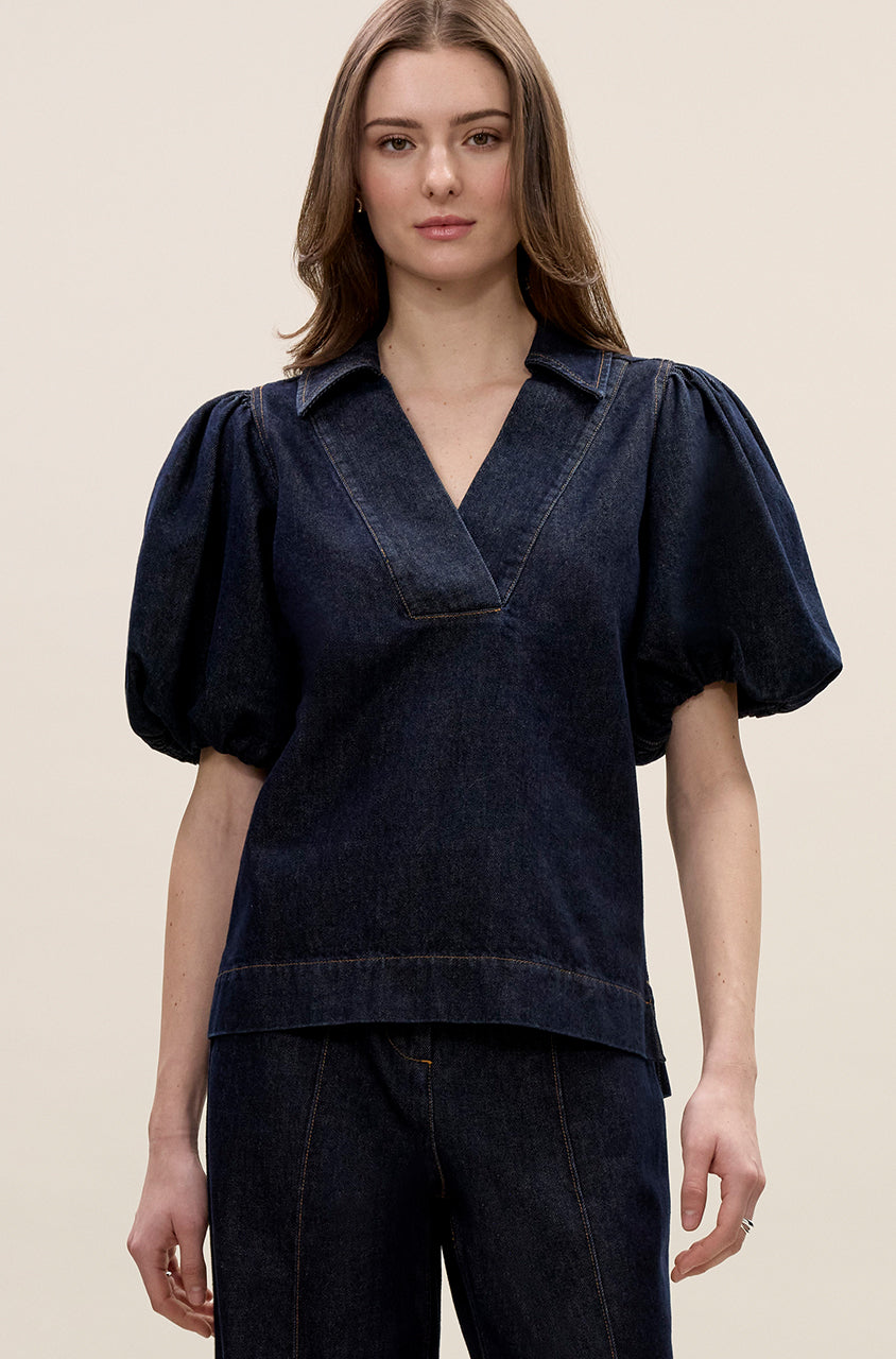 Gabrielle Denim Blouse