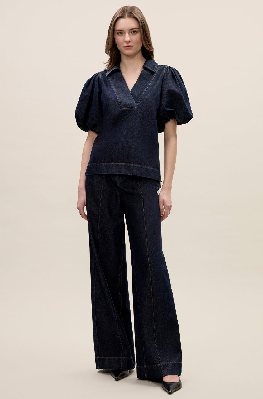 Gabrielle Denim Blouse