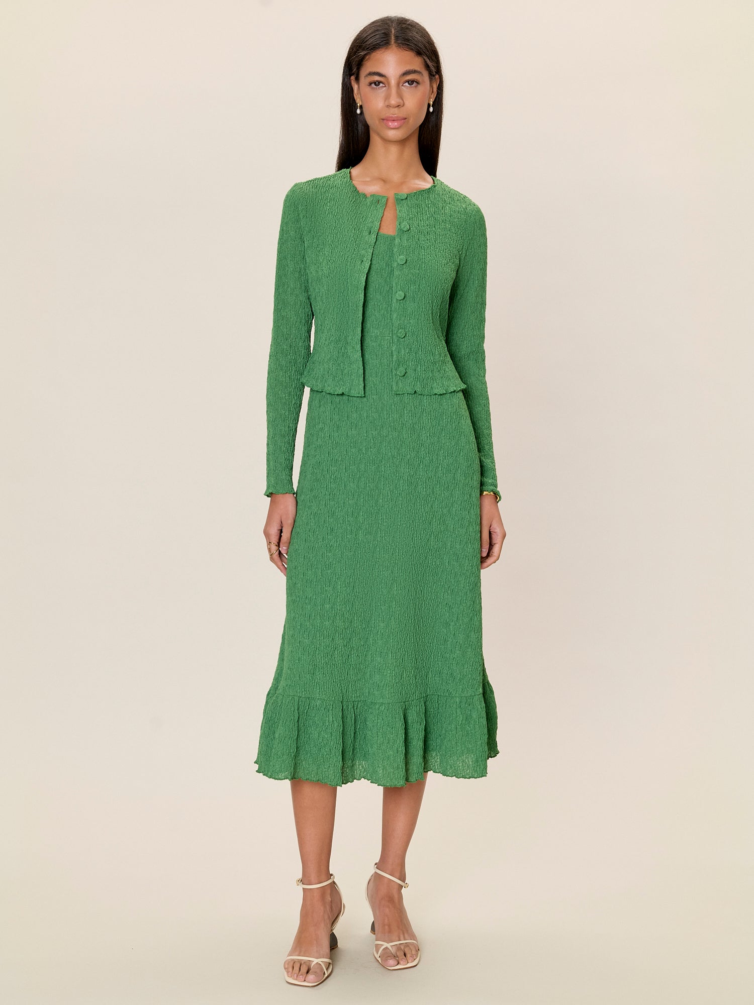  Taryn Knit Cardigan in Forest Green by Rebecca Taylor