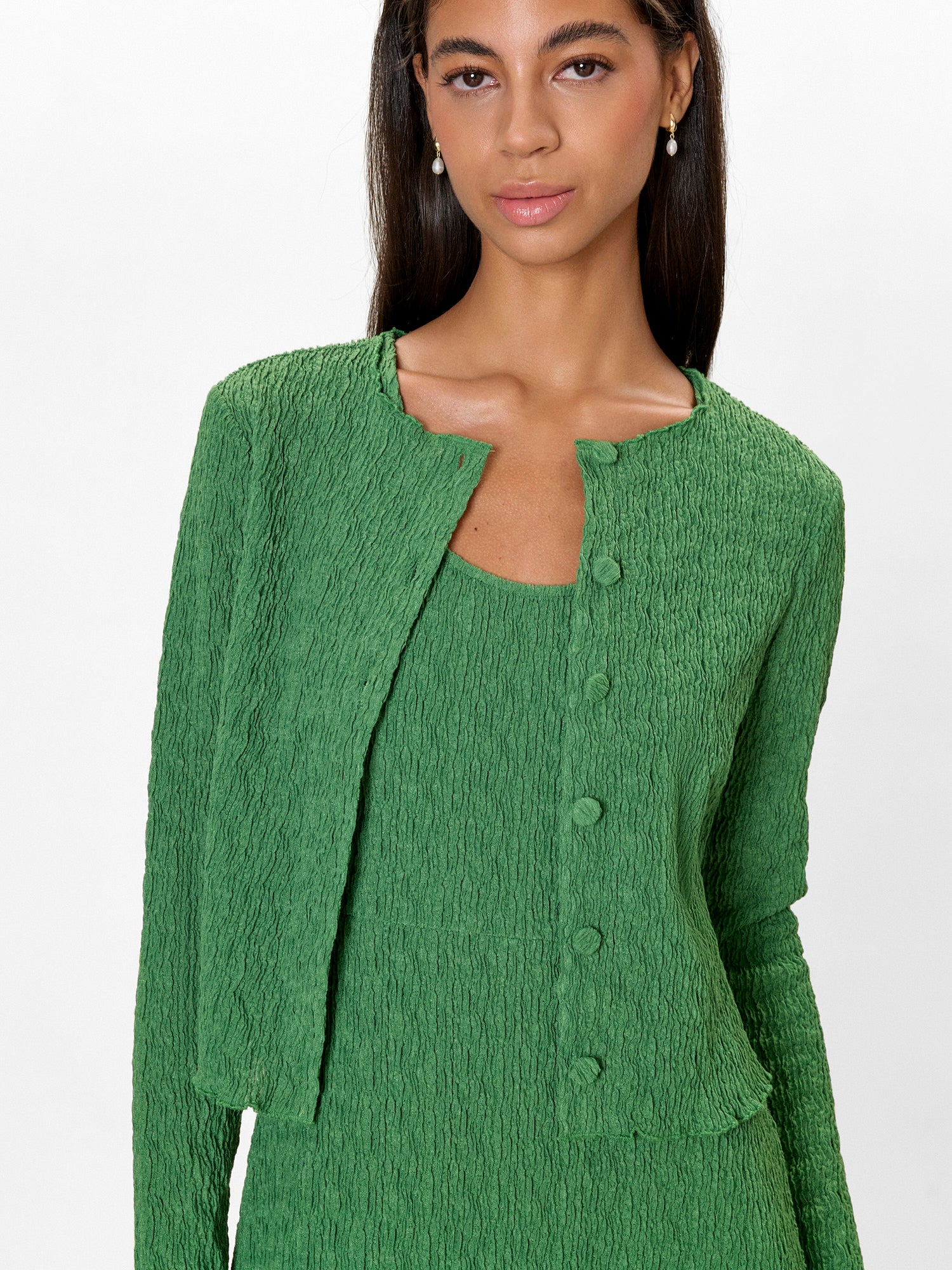  Taryn Knit Cardigan in Forest Green by Rebecca Taylor