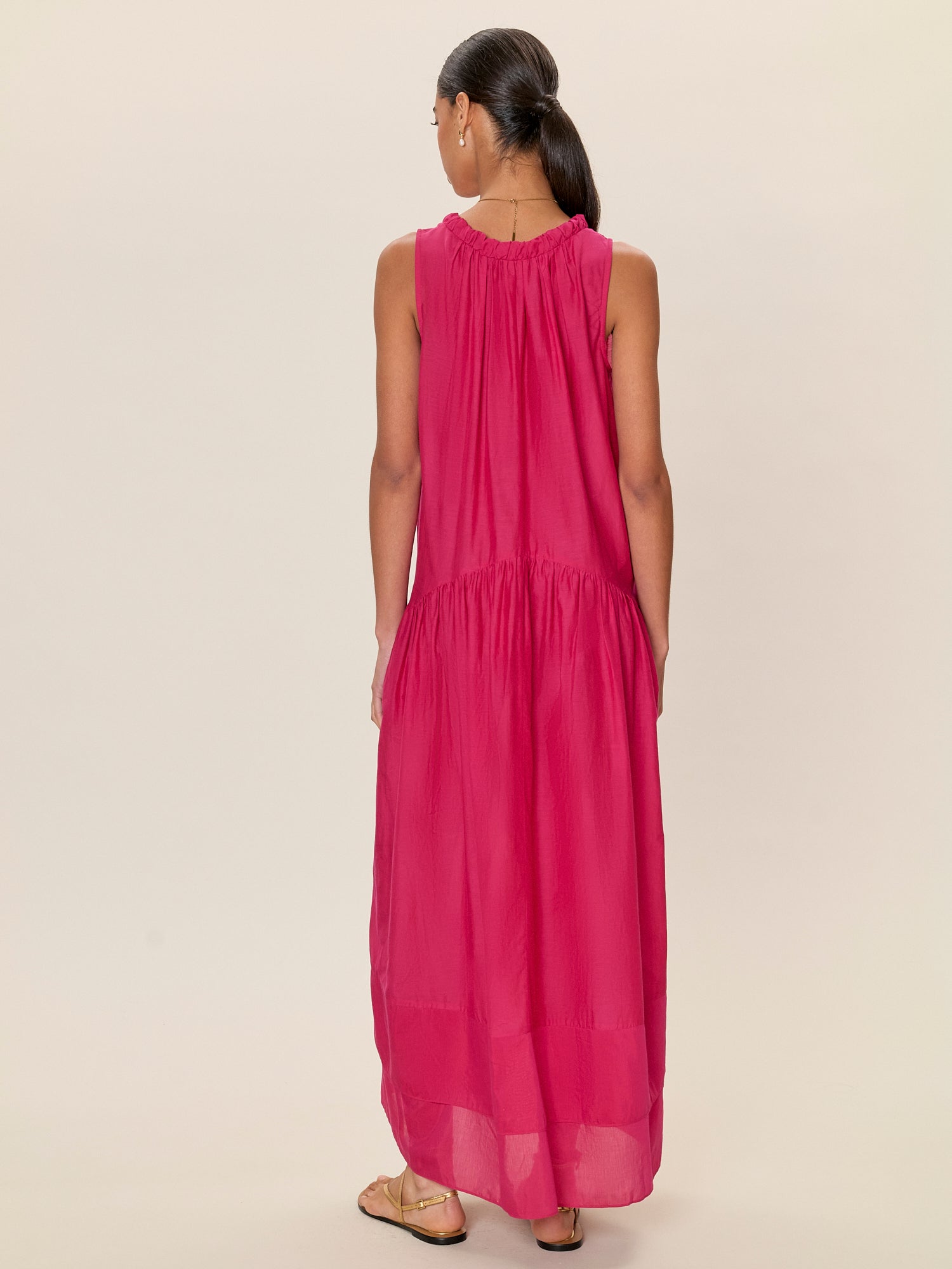  Lilou Sleeveless Dress in Fuchsia by Rebecca Taylor