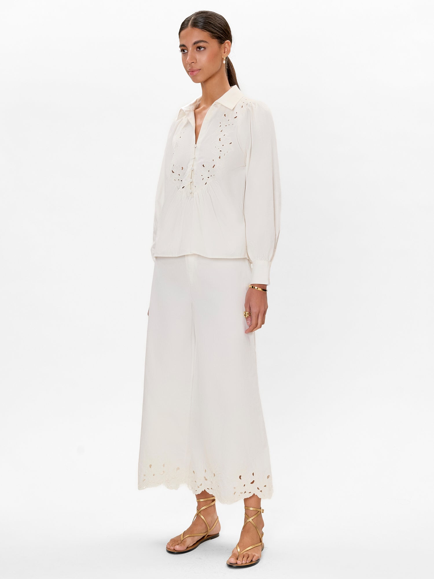  Rachelle Pant in Ivory by Rebecca Taylor