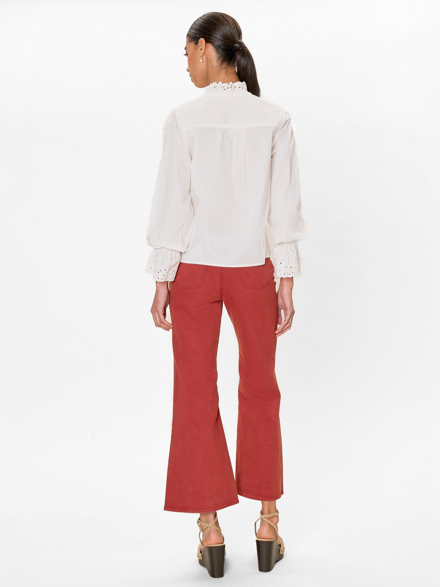  Lorelai Embroidered Shirt in Ivory by Rebecca Taylor