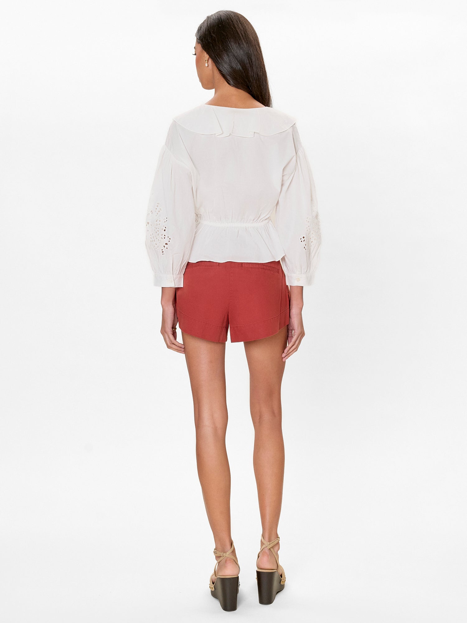  Lorelai Embroidered Blouse in Ivory by Rebecca Taylor