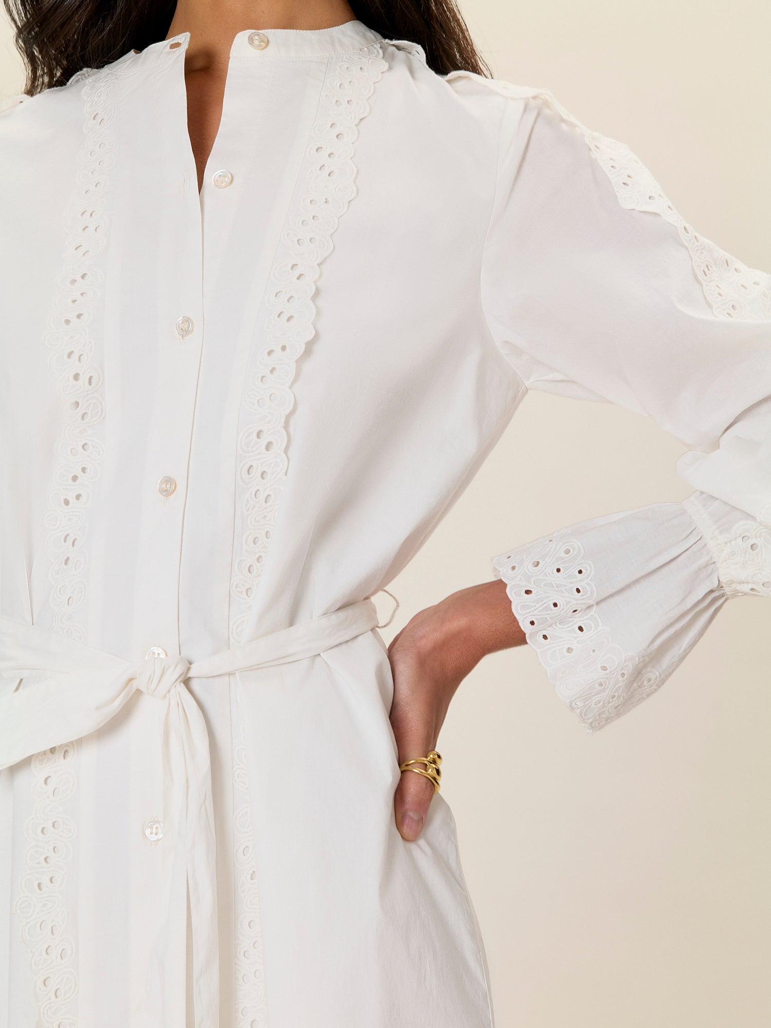  Lorelai Tunic Dress in Ivory by Rebecca Taylor