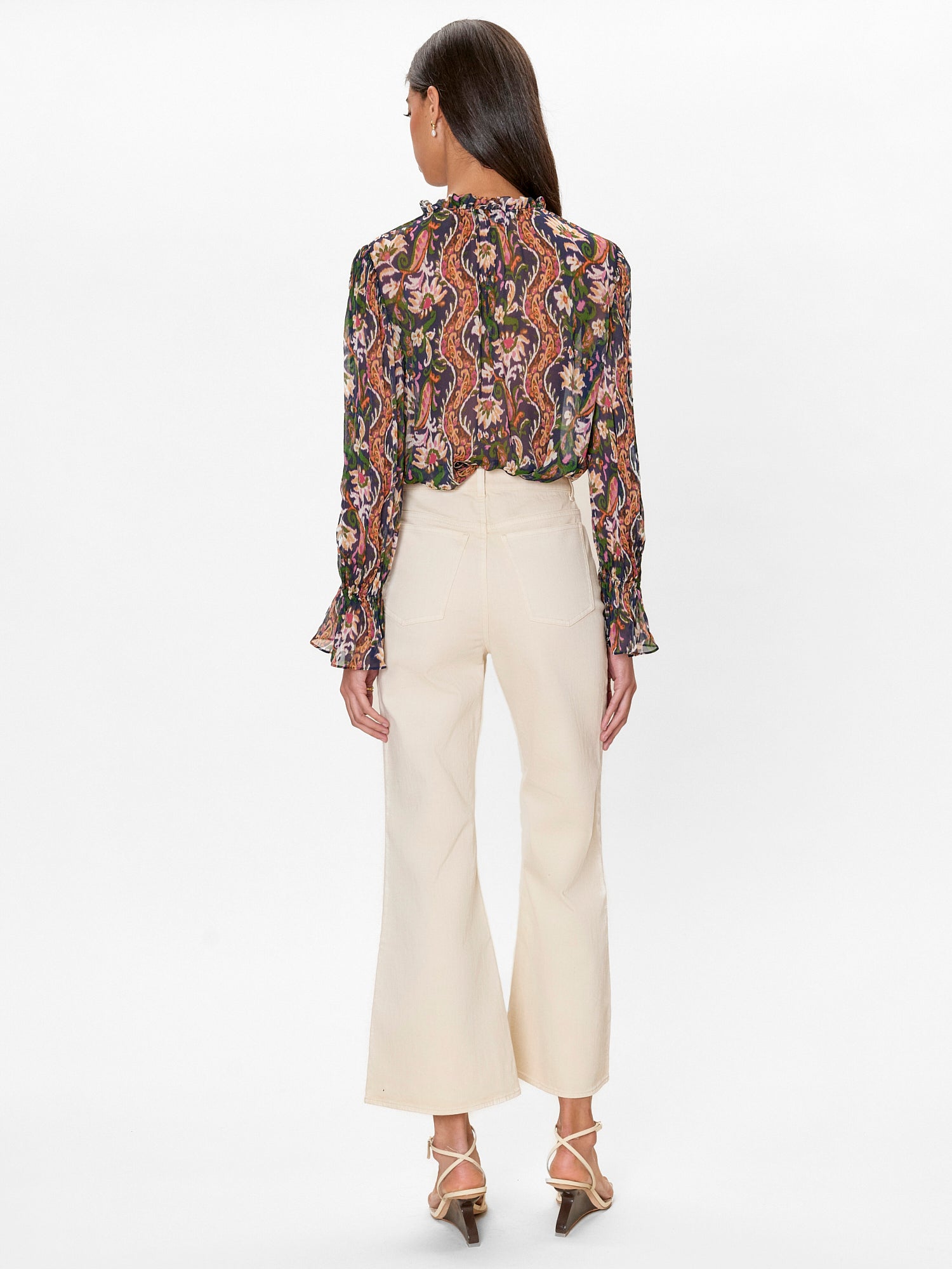  Isha Printed Blouse in Navy Combo by Rebecca Taylor