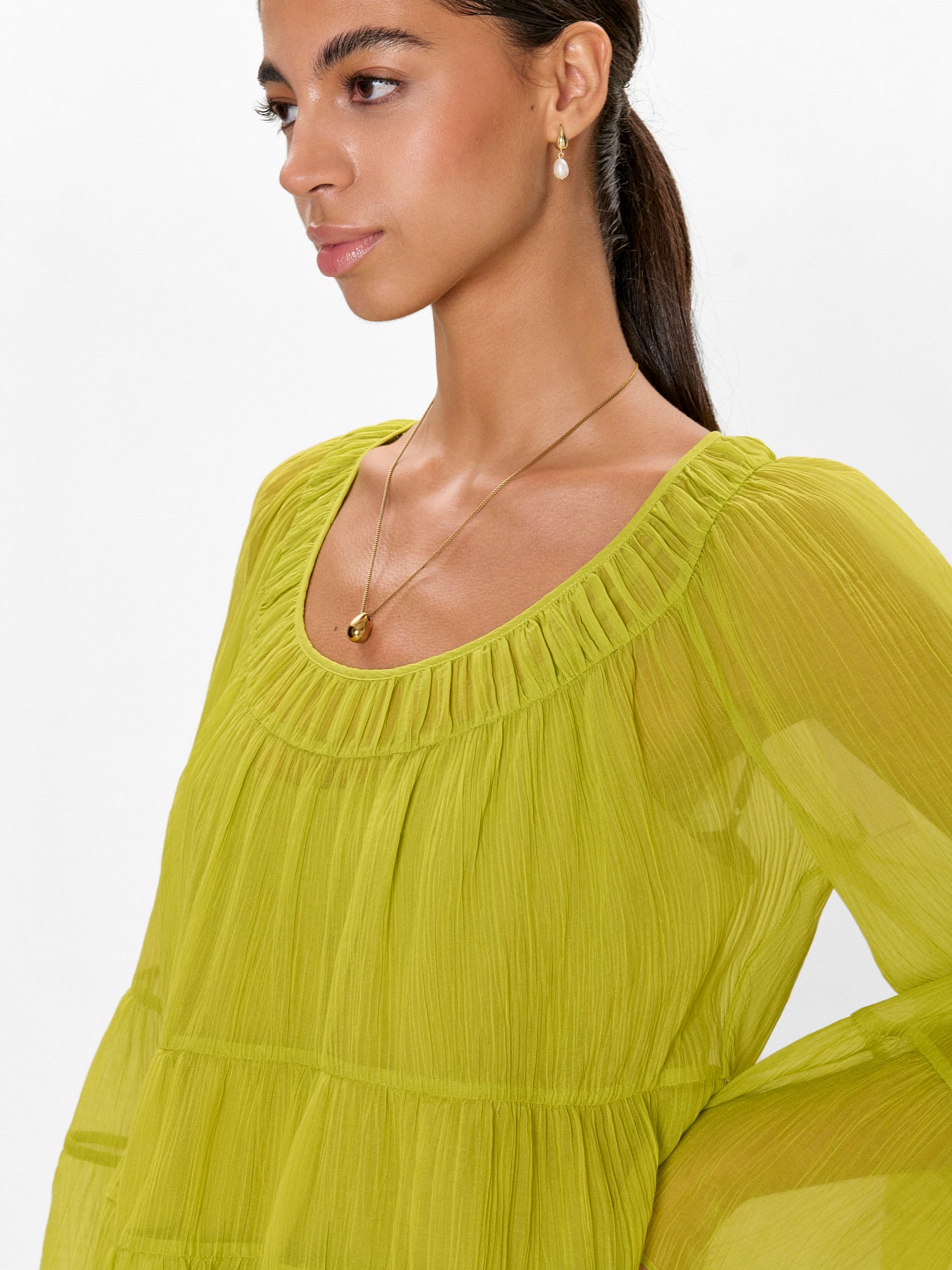  Skye Blouse in Pear Green by Rebecca Taylor