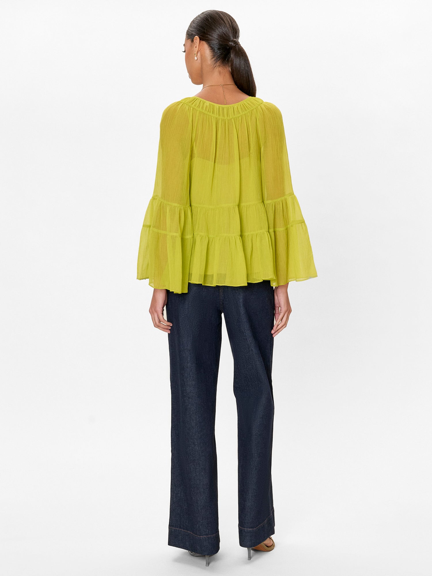  Skye Blouse in Pear Green by Rebecca Taylor