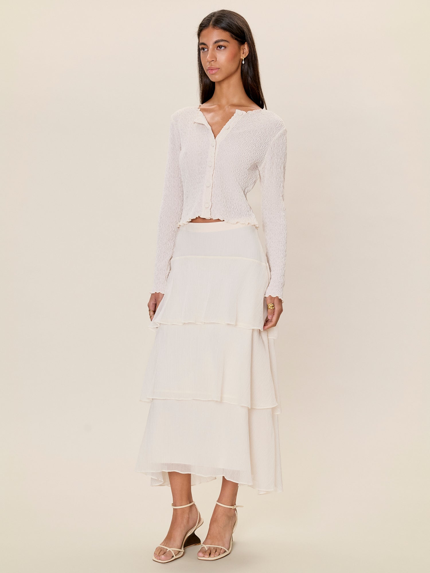  Skye Skirt in Cream by Rebecca Taylor