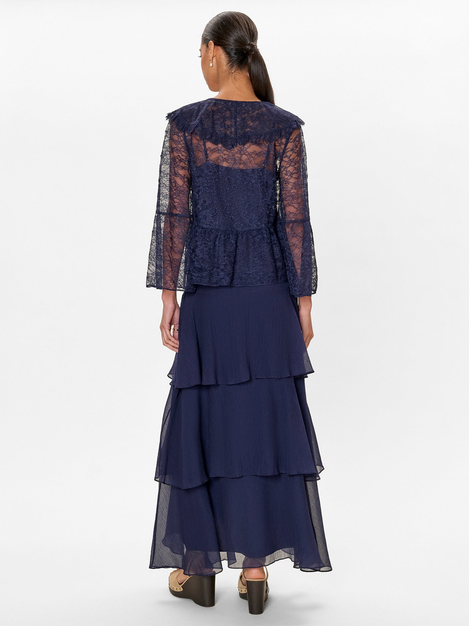  Skye Lace Top in Maritime Blue by Rebecca Taylor