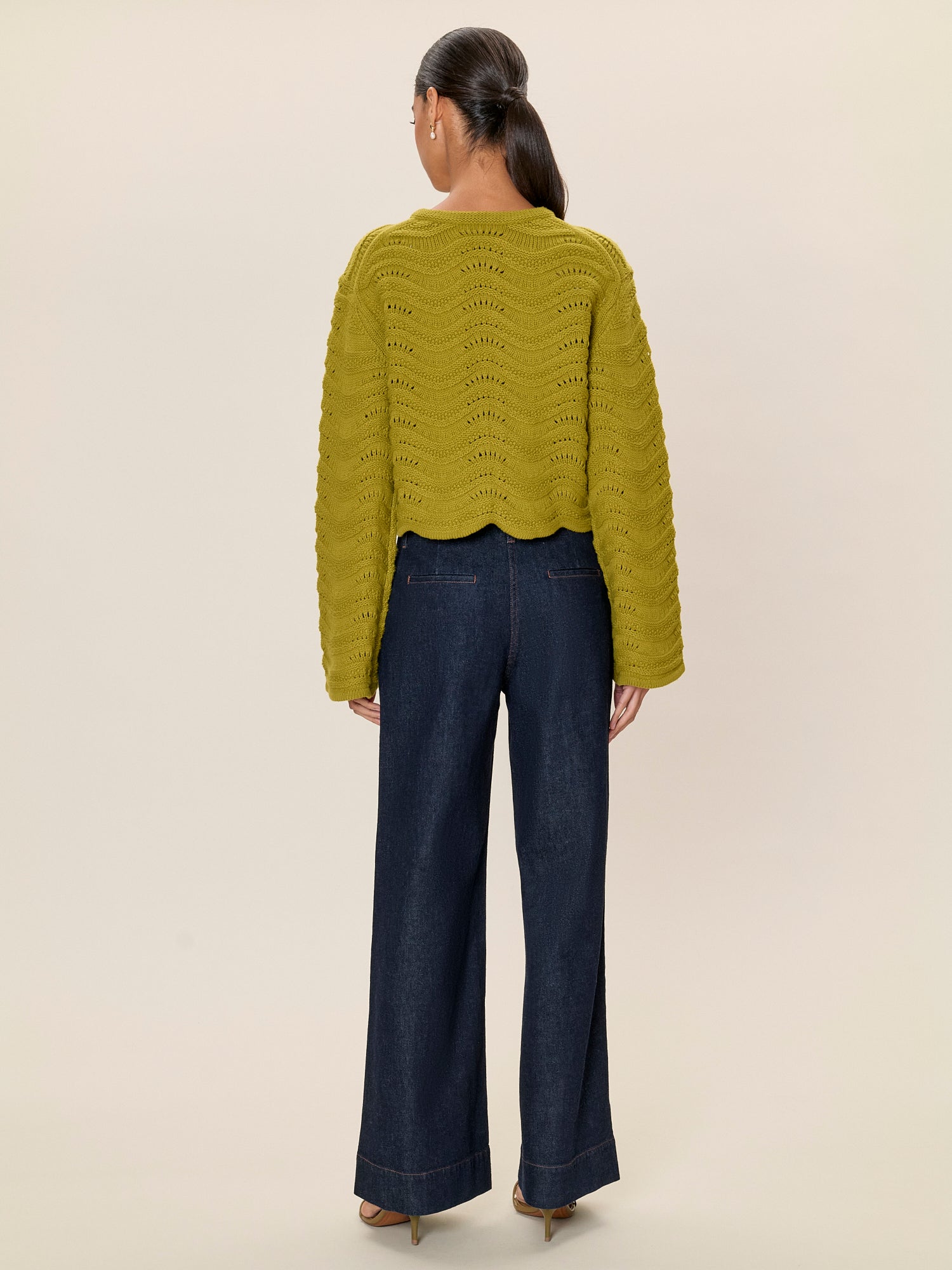  Rem Knit Cardigan in Pear Green by Rebecca Taylor