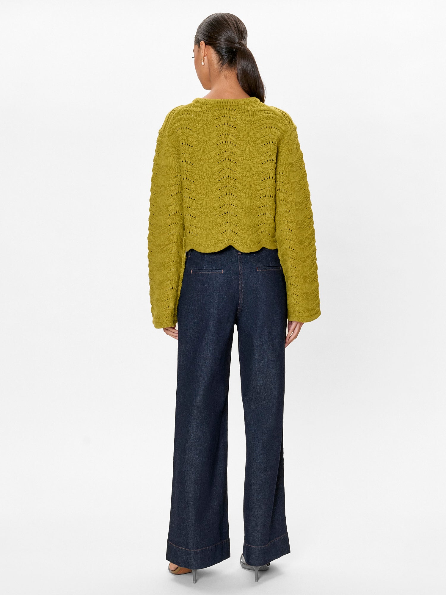  Rem Knit Cardigan in Pear Green by Rebecca Taylor