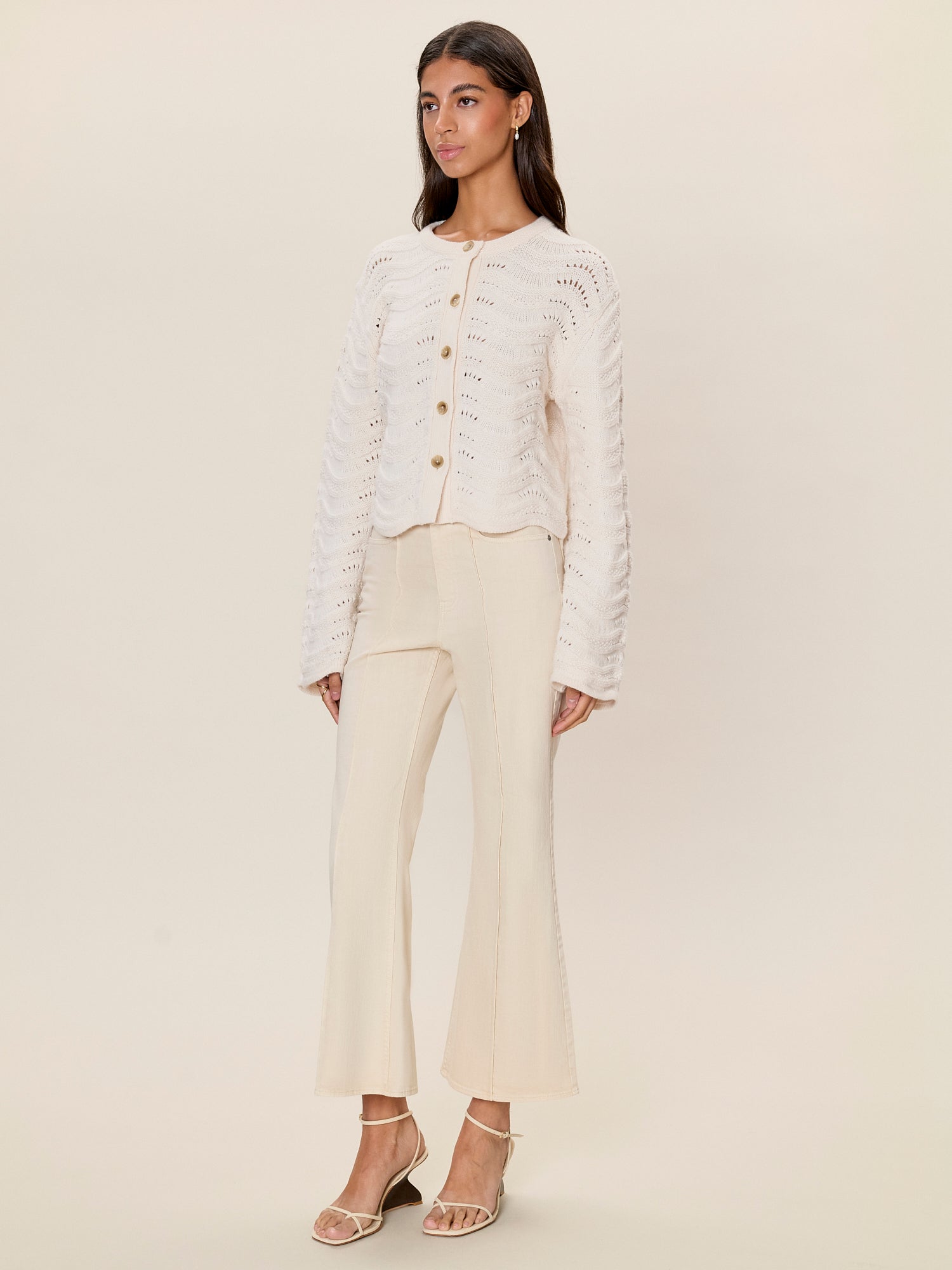  Rem Knit Cardigan in Ivory by Rebecca Taylor