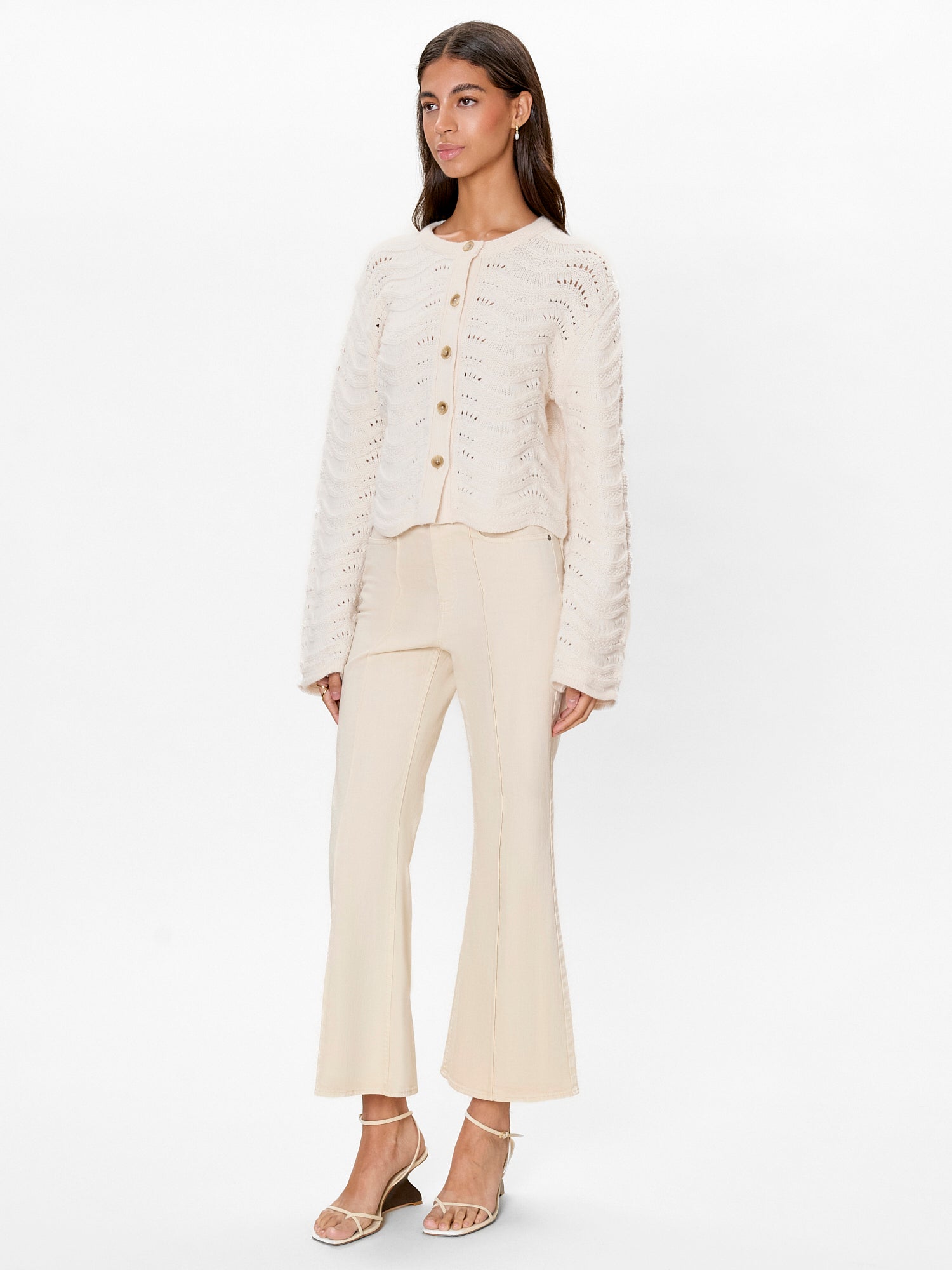  Rem Knit Cardigan in Ivory by Rebecca Taylor