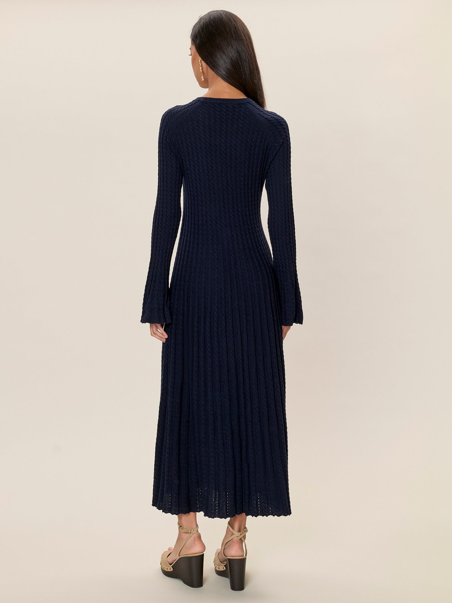  Ella Sweater Dress in Navy by Rebecca Taylor