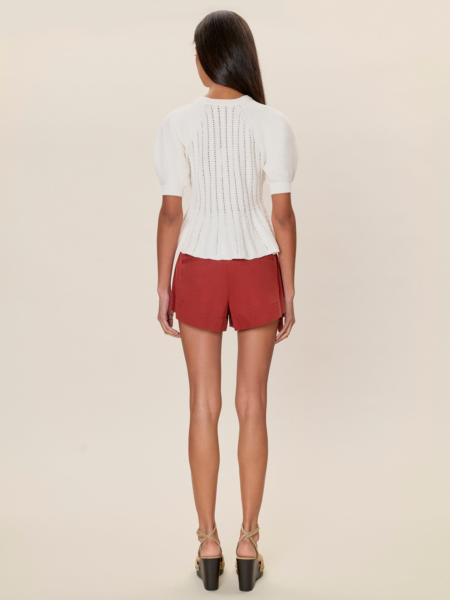  Ella Knit Sweater in Ivory by Rebecca Taylor